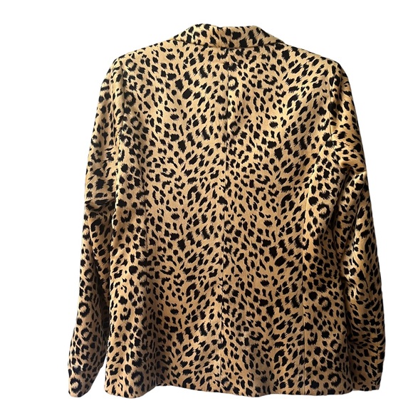 Scotch & Soda Velvet Leopard Cheetah Plush Print Blazer Suit Coat Jacket Small - Picture 4 of 14